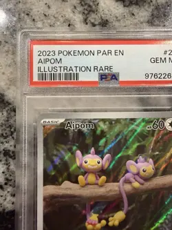 2023 POKEMON PAR EN-PARADOX RIFT ILLUSTRATION RARE #211 AIPOM PSA 10 - Image 3