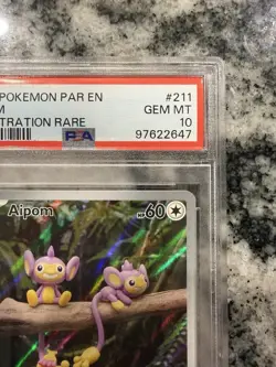 2023 POKEMON PAR EN-PARADOX RIFT ILLUSTRATION RARE #211 AIPOM PSA 10 - Image 4