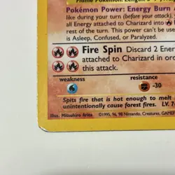 Pokemon TCG Charizard Base Set Holo Rare 4/102 Wizards 1999 120 HP DAMAGED READ - Image 2