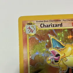 Pokemon TCG Charizard Base Set Holo Rare 4/102 Wizards 1999 120 HP DAMAGED READ - Image 5