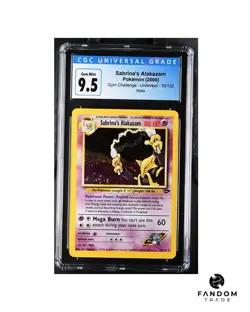 CGC 10 GEM MINT (9.5) Sabrina's Alakazam Holo Pokemon Gym Challenge 16/132 - Image 1