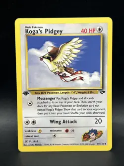 Koga's Pidgey 49/132 1st Edition Pokemon Gym Challenge - Image 1