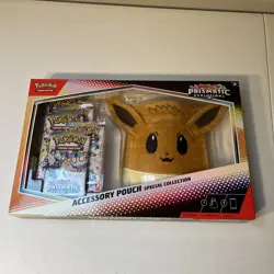Pokemon TCG Prismatic Evolutions Accessory Pouch Special Collection Box Eevee - Image 1