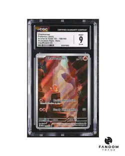 CGC 9 MINT ERROR Charmander Illustration Rare 168/165 Pokemon Misprint - Image 1