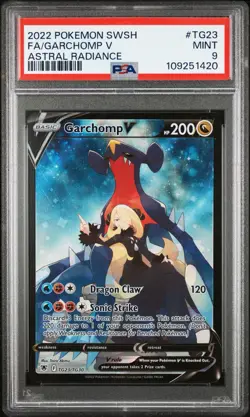 2022 Pokemon Garchomp V Full Art Holo Astral Radiance TG23/TG30 PSA 9 MINT - Image 1