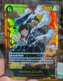 Monkey.D.Luffy One Piece TCG OP10-118 SEC Parallel GEAR4 Royal Blood NM - Image 1