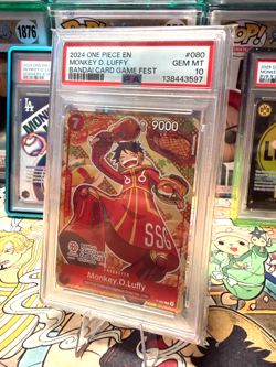 2024 One Piece Promo PSA 10 Monkey.D.Luffy Bandai Card Games Fest #080 - Image 3