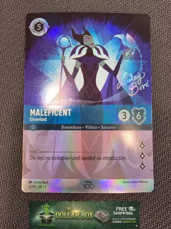 Lorcana Disney 100 Maleficent Uninvited Enchanted Face 22/P1 Promo Foil - Image 1