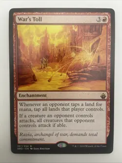 [1x] War's Toll Near Mint, English Battlebond MTG Magic - Image 1