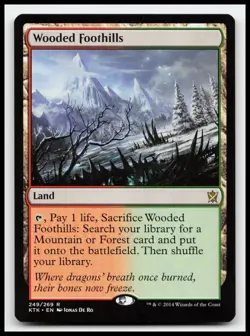 Wooded Foothills 249 Rare Khans of Tarkir Magic The Gathering Card - Image 1