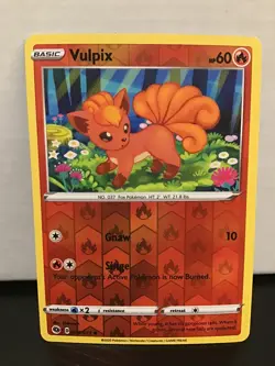 Vulpix 6/73 Pokemon Champion's Path Reverse Holo Common - Image 1
