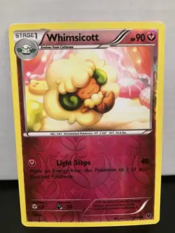 Whimsicott Reverse Holo Pokemon Fates Collide 71/124 Uncommon - Image 1