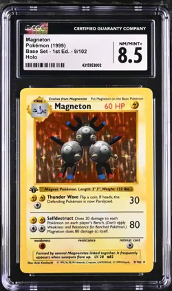 Magneton (CGC NM/MINT+ 8.5) - Holo - Pokemon Base Set 1st Edition Shadowless - Image 1