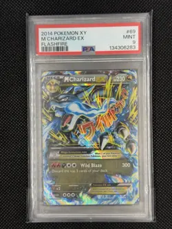 2014 POKEMON XY FLASHFIRE #69 M CHARIZARD EX PSA 9 - Image 1