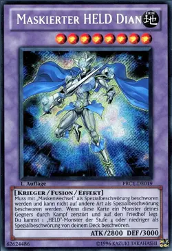 Yu-Gi-Oh! - Karte Maskierter HELD Dian PRC1-DE019 Secret Rare TCG Deutsch - Image 1