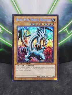 Yugioh Blue-Eyes White Dragon SBC2-ENB02 Prismatic Secret Rare 1st Edition NM - Image 1