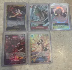One Piece CCG Lot Roronoa Zoro And Gol D. Roger And More! Everything Pictured - Image 1