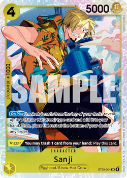Sanji (Alt Art) ST29-004 SR Deck (EGGHEAD) - ONE PIECE - Pack Fresh - Image 1