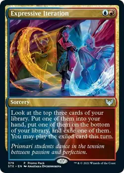 Magic The Gathering MTG EXPRESSIVE ITERATION Strixhaven: School of Mages Promo - Image 1