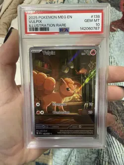 Pokemon Mega Evolutions Vulpix Illustration Rare Card 138/132 PSA 10 - Image 1