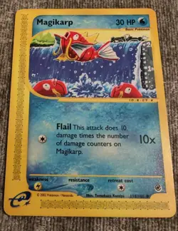 Pokemon TCG Magikarp Card 118/165 Expedition Base Set Non-Holo WOTC NM/LP Rare - Image 1