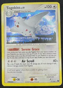 Togekiss - 11/106 - Pokemon Great Encounters Holo Card HP (Damaged) - Image 1