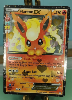 Pokemon Flareon EX Full Art Holo Ultra Rare RC6/RC32 Generations Radiant Card - Image 2