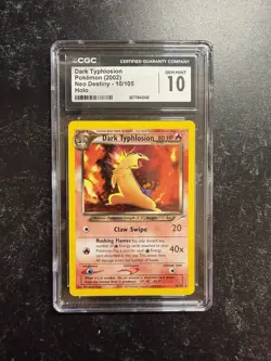 CGC 10 Dark Typhlosion 2002 Neo Destiny 10/105 Holo Pokemon Card Gem Mint SWIRL - Image 1