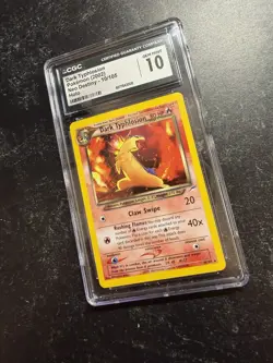 CGC 10 Dark Typhlosion 2002 Neo Destiny 10/105 Holo Pokemon Card Gem Mint SWIRL - Image 3