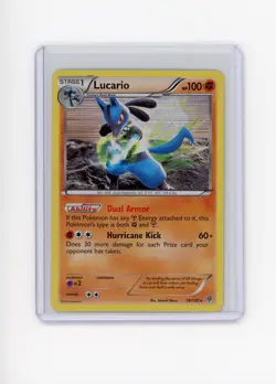 2013 Lucario Plasma Storm 78/135 Holo Rare Pokemon Card LP - Image 1