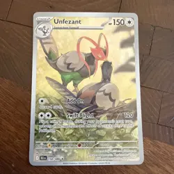 Unfezant 155/086 (AR) Pokemon Card Sv11b: Black Bolt (Japanese) Scarlet & Violet - Image 1