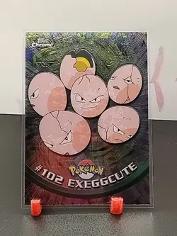 Pokemon #102 Exeggcute Card Topps Chrome 2000 TV Animation Edition - Image 1