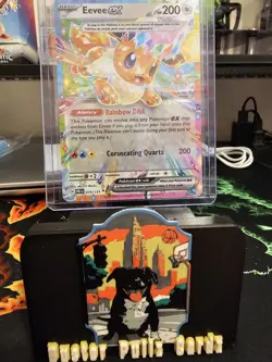 Pokemon TCG Scarlet Violet Prismatic Eevee EX 075/131 Double Rare Card - Image 1