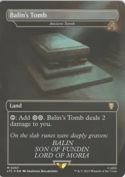 MTG Balin's Tomb (0357) *Foil* Borderless Box Topper Lord Of The Rings MT/NM - Image 1