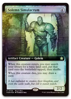 Solemn Simulacrum (Extended Art) #729 (Foil) NM Buy-A-Box Promos BABP Magic MTG - Image 1