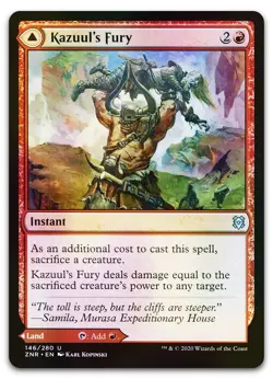 Kazuul's Fury #146 (Foil) (NM) Zendikar Rising ZNR Magic MTG - Image 1