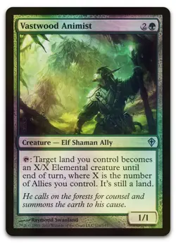 Vastwood Animist #116 (Foil) (NM) Worldwake WWK Magic MTG - Image 1
