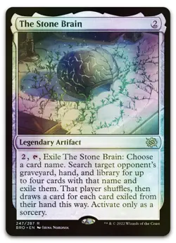 The Stone Brain #247 (Foil) (LP) Brothers' War BRO Magic MTG - Image 1