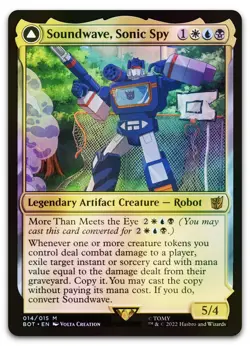Soundwave, Sonic Spy #14 (Foil) (NM) Transformers BOT Magic MTG - Image 1