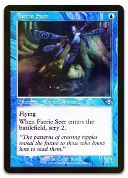 Faerie Seer (Retro Frame) #8 (Foil) (LP) Modern Horizons MH1 Magic MTG - Image 1
