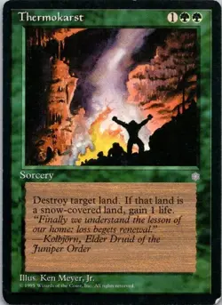 MTG Magic The Gathering Thermokarst Ice Age Played See Scan D - Image 1