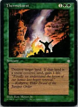 MTG Magic The Gathering Thermokarst Ice Age Played See Scan C - Image 1
