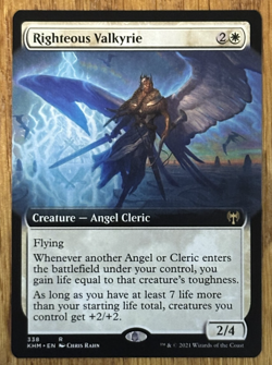 MTG Kaldheim, Righteous Valkyrie - Extended Art - Image 1