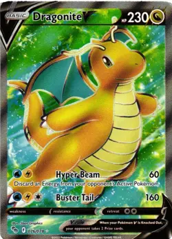 Dragonite V (Full Art) Holo 076/078 Pokemon GO NM - Image 1