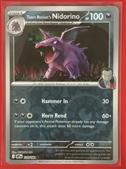 Team Rocket’s Nidorino 118/182 Pokemon Sv10: Destined Rivals Reverse Holo - Image 1