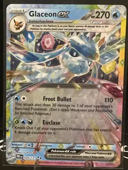 Pokemon EX Holo Lot (2) – Glaceon EX, Prismatic Evolutions stamp 026/131 - Image 2