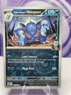 Team Rocket's Nidoqueen 116/182 Destined Rivals Reverse Holo Pokemon Card - Image 1