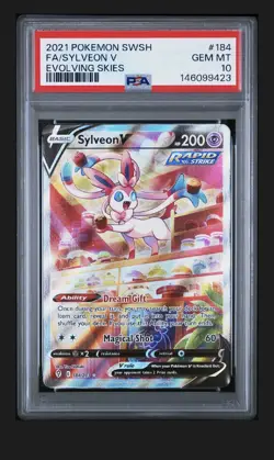 Pokemon Sylveon V Evolving Skies Full Alt Art #184 PSA 10 Gem Mint - Image 1