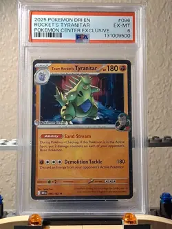 Team Rocket's Tyranitar # 96 Pokemon Center Exclusive PSA 6 - Image 1