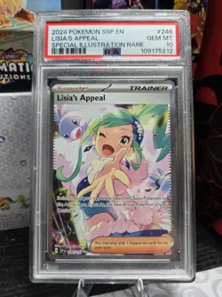 Lisia's Appeal 246/191 Sv08: Surging Sparks Holo PSA 10 Pokemon - Image 1